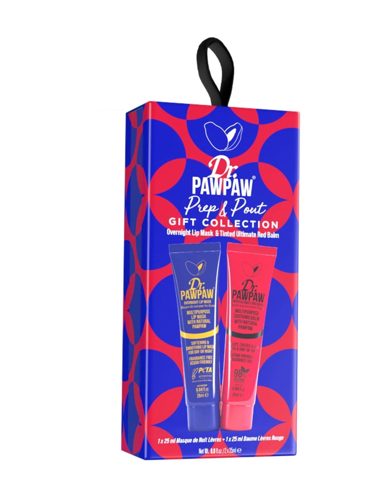 Dr. PAWPAW Prep & Pout Gift Set with Overnight Lip Mask and Tinted Balm - British product