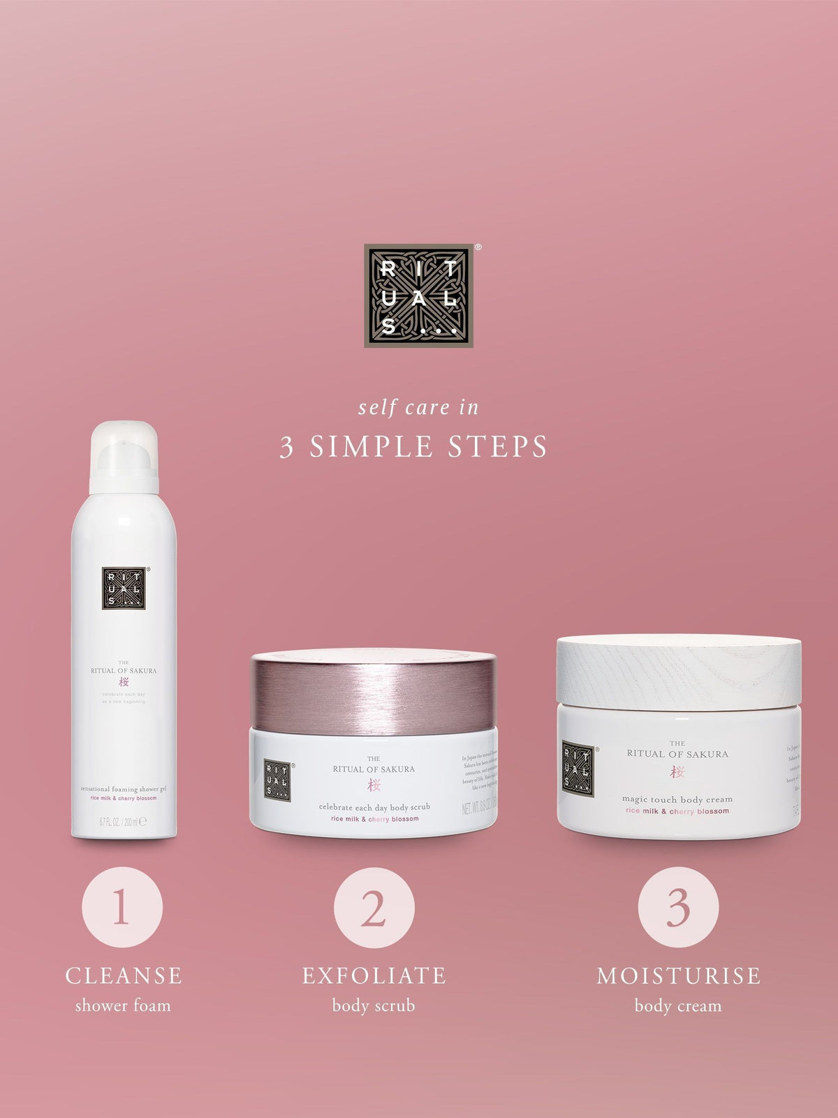 Body Cream Refill with Cherry Blossom and Rice Milk Scent 220ml
