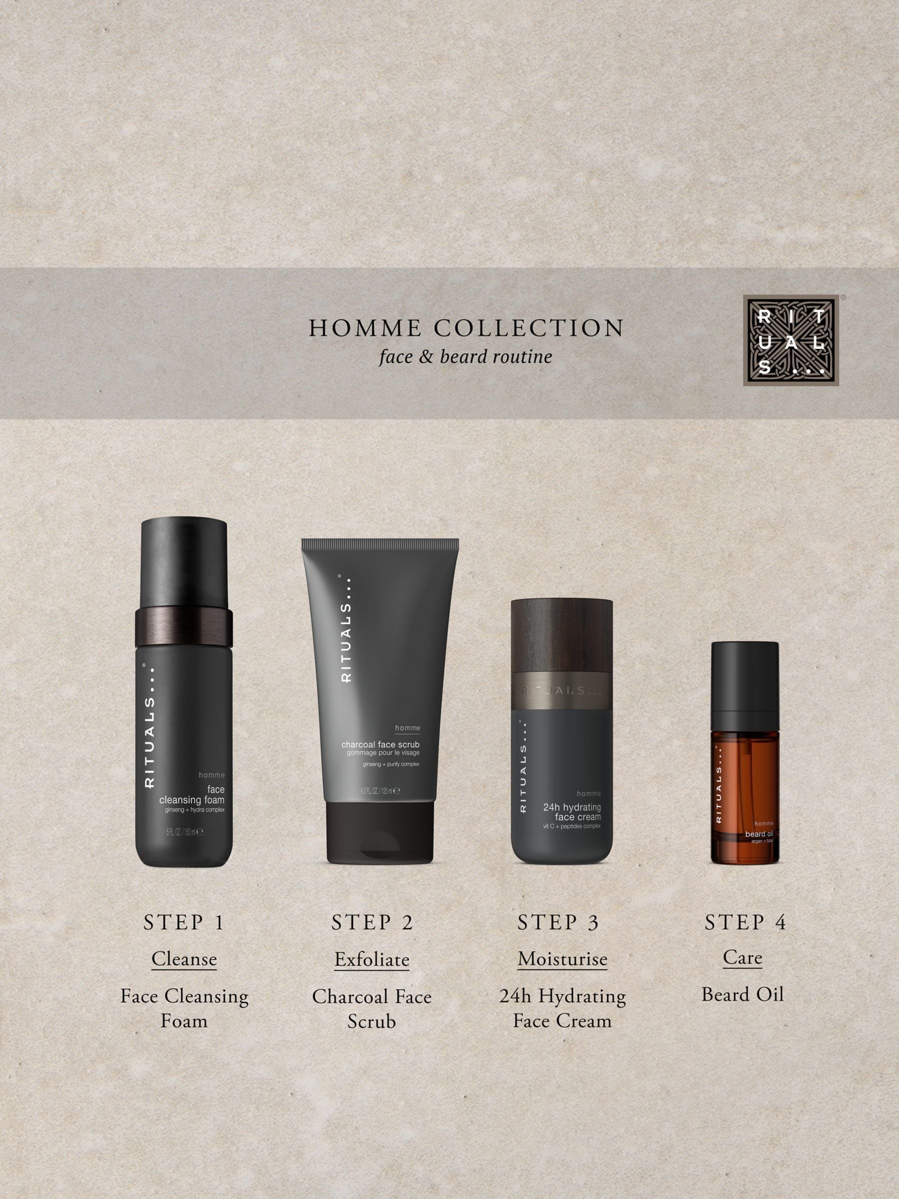 Rituals Homme face cleansing foam 150ml, imported from the UK