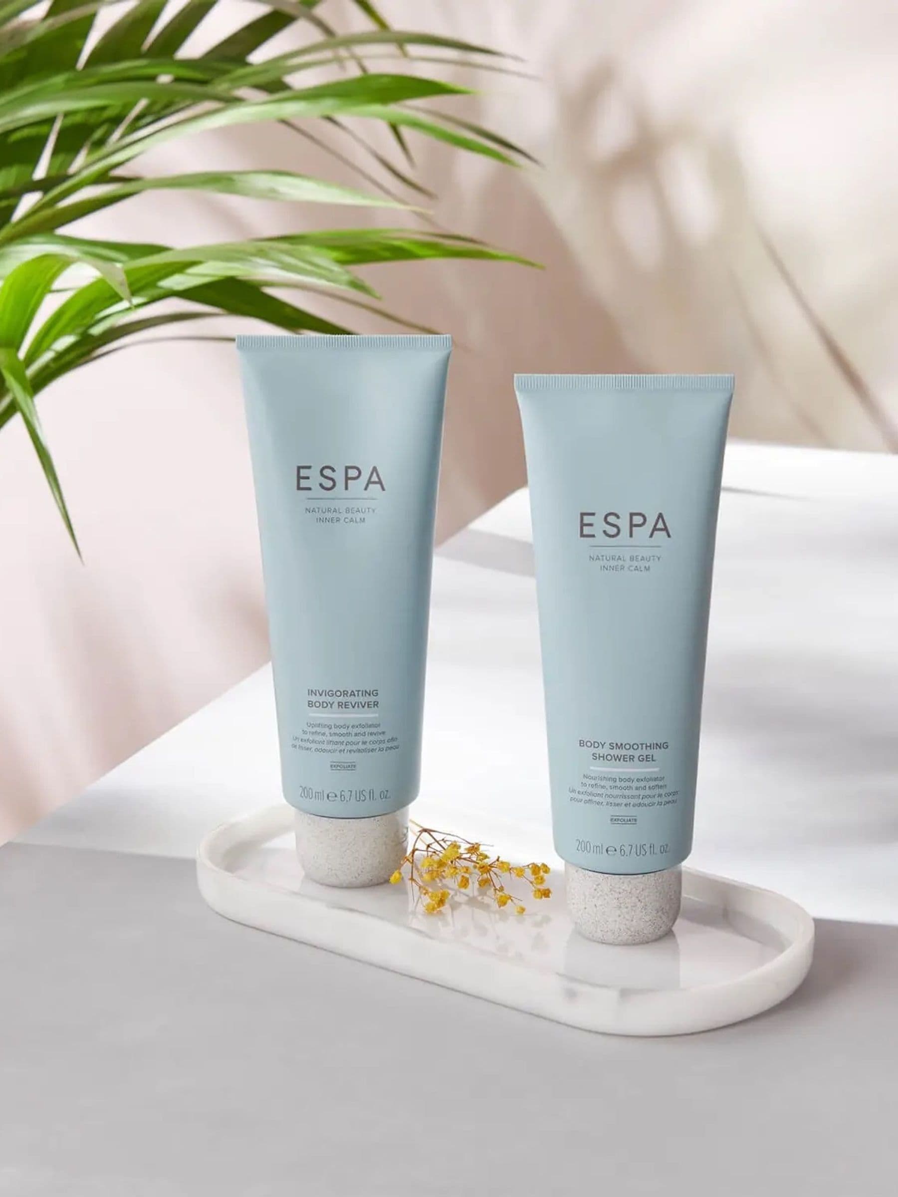 ESPA body smoothing shower gel, UK skincare product (British brand)