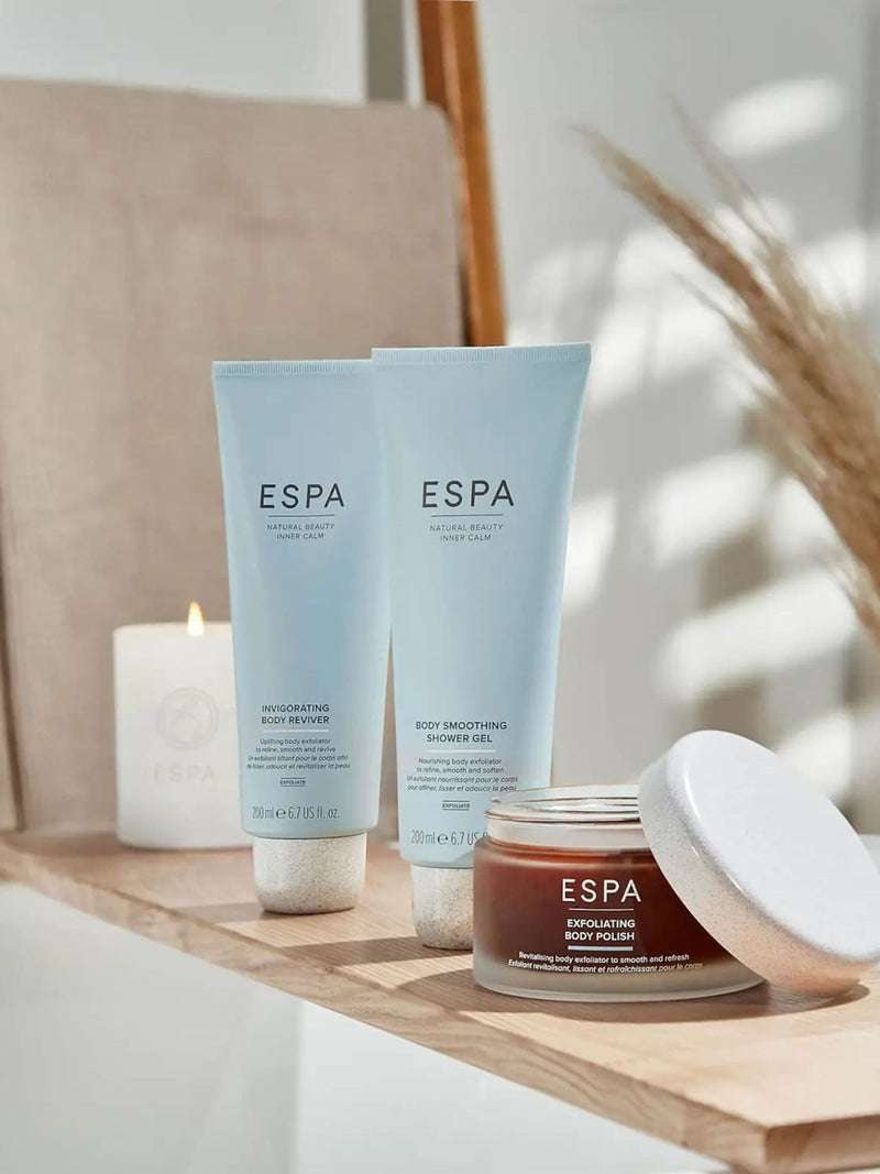 ESPA body smoothing shower gel, UK skincare product (British brand)
