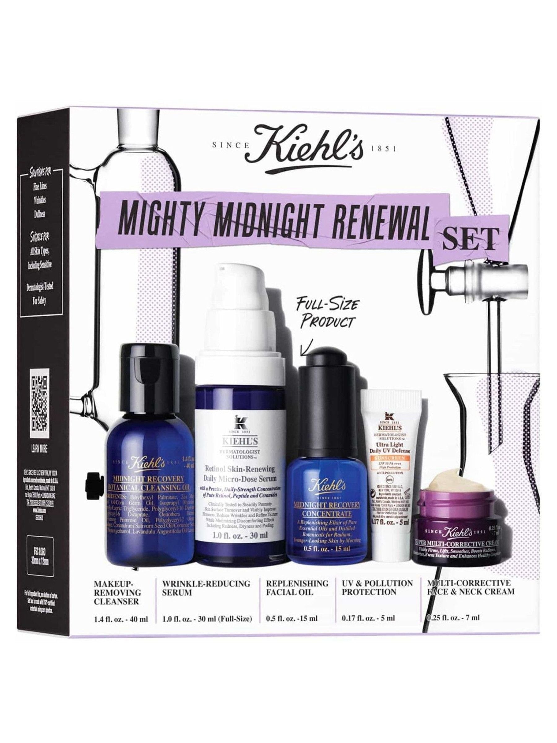 Kiehls Midnight Renewal Skincare Gift Set, UK version