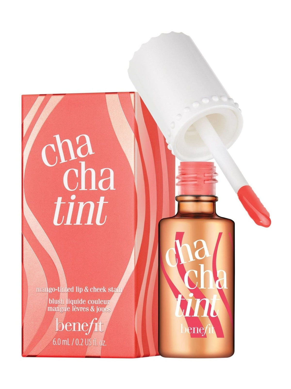 Benefit ChaCha Tint mango lip and cheek stain 6ml, imported from the UK
