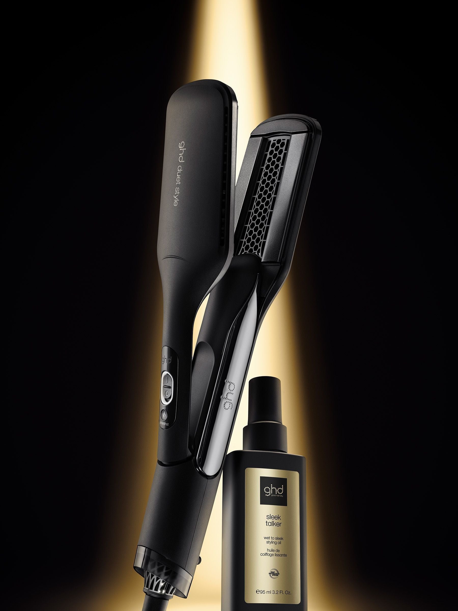 ghd Sleek Talker wet to sleek styling oil, UK version