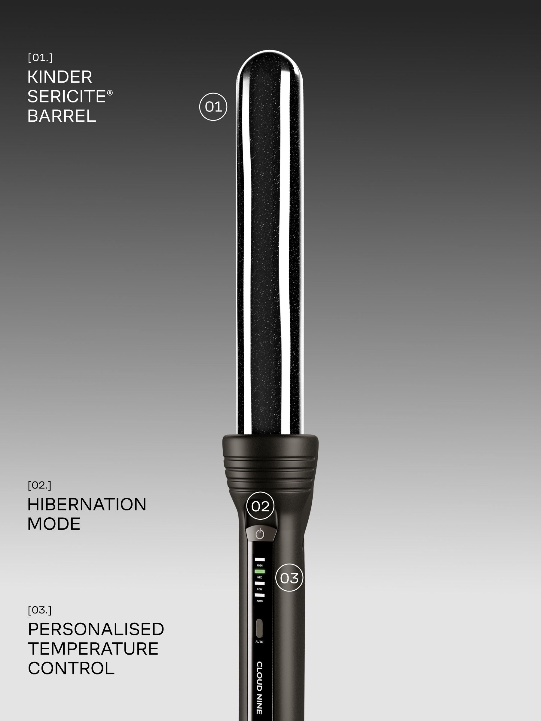 Cloud Nine curling wand 25mm barrel (British brand)