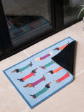 Artsy Mats blue dachshund doormat 80x50 cm - British product