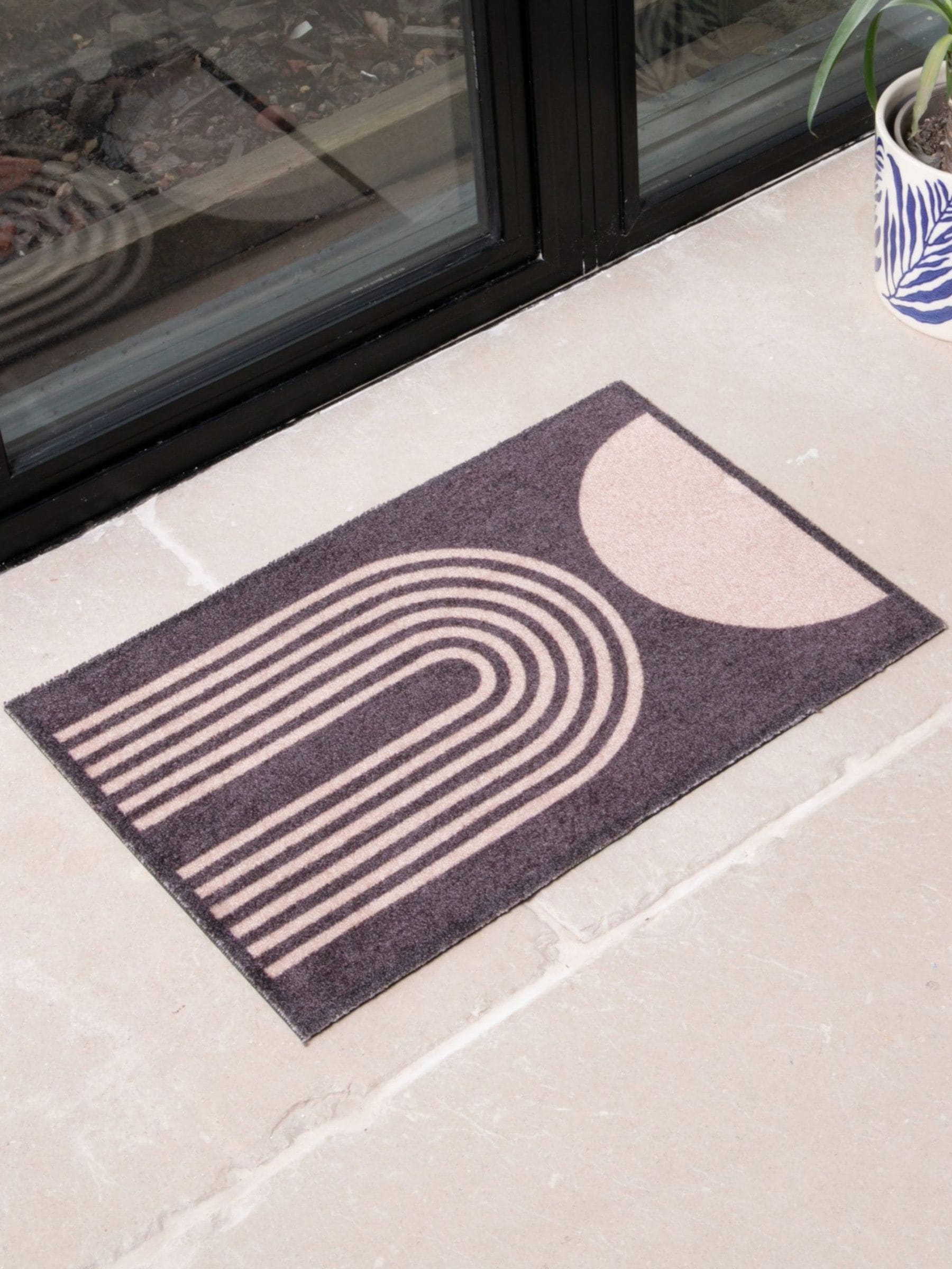 Artsy Mats brown abstract doormat 60x40 cm, imported from the UK