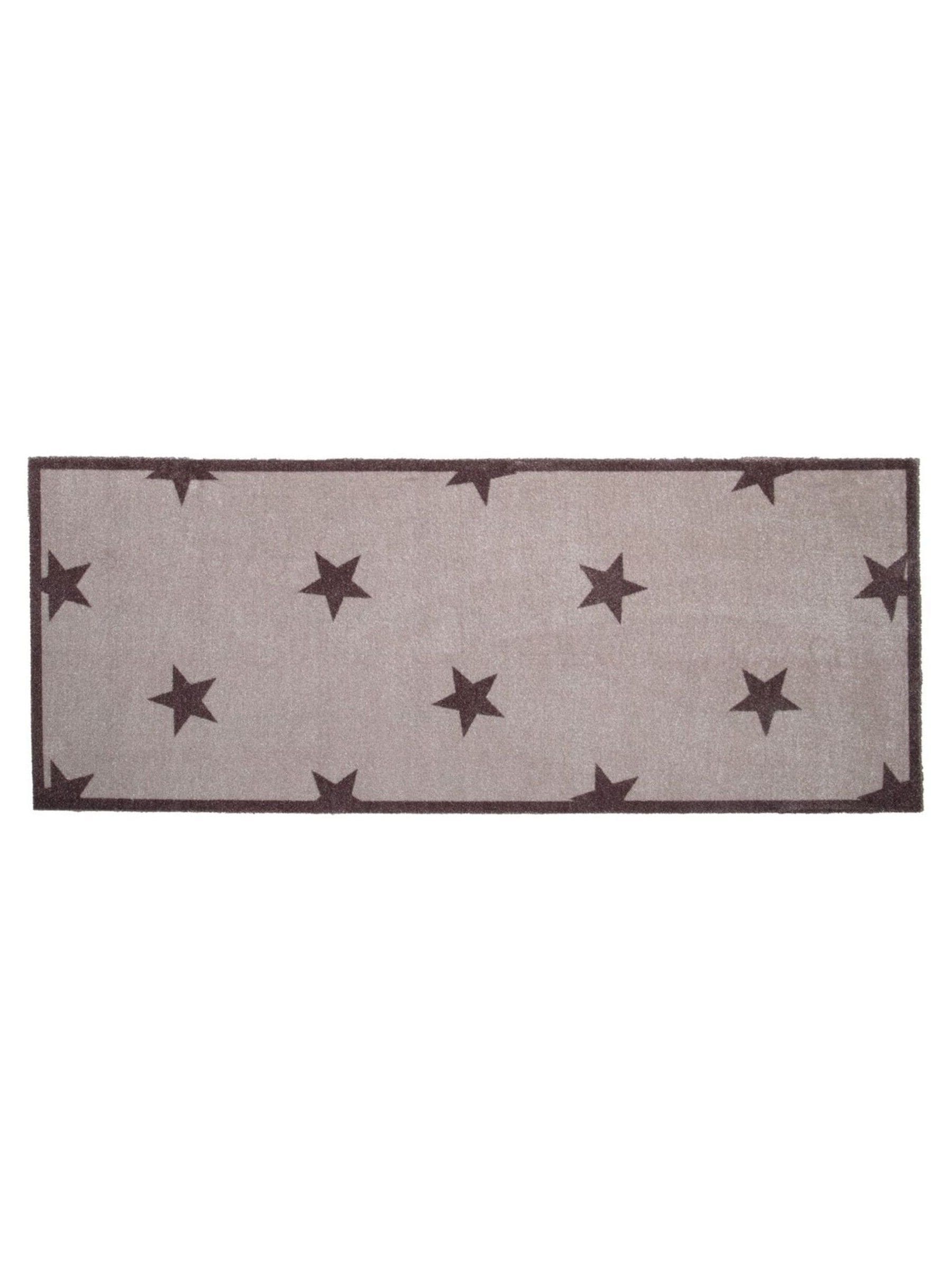 Artsy Mats brown stair pattern indoor washable runner 60x150cm, UK version