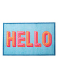 Artsy Mats doormat blue hello 80x50cm, imported from the UK
