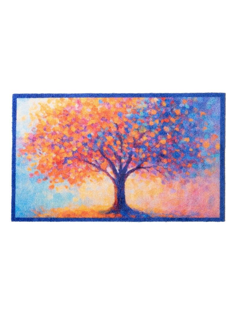 Artsy Mats indoor washable doormat orange tree of life 80x50 cm, imported from the UK