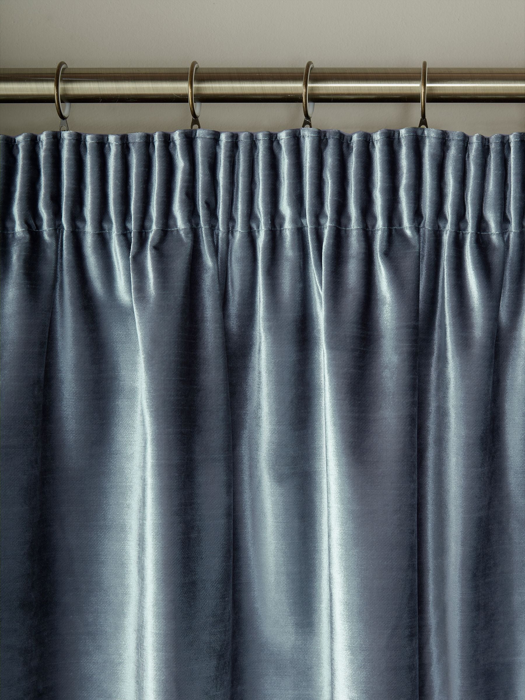 Laura Ashley Blue Dark Seaspray Loretta Pencil Pleat Curtains