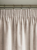 Laura Ashley Natural Pale Truffle Loretta pencil pleat curtains, imported from the UK