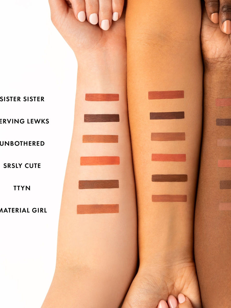 ICONIC London Fuller Pout Lip Liner in Material Girl, imported from the UK