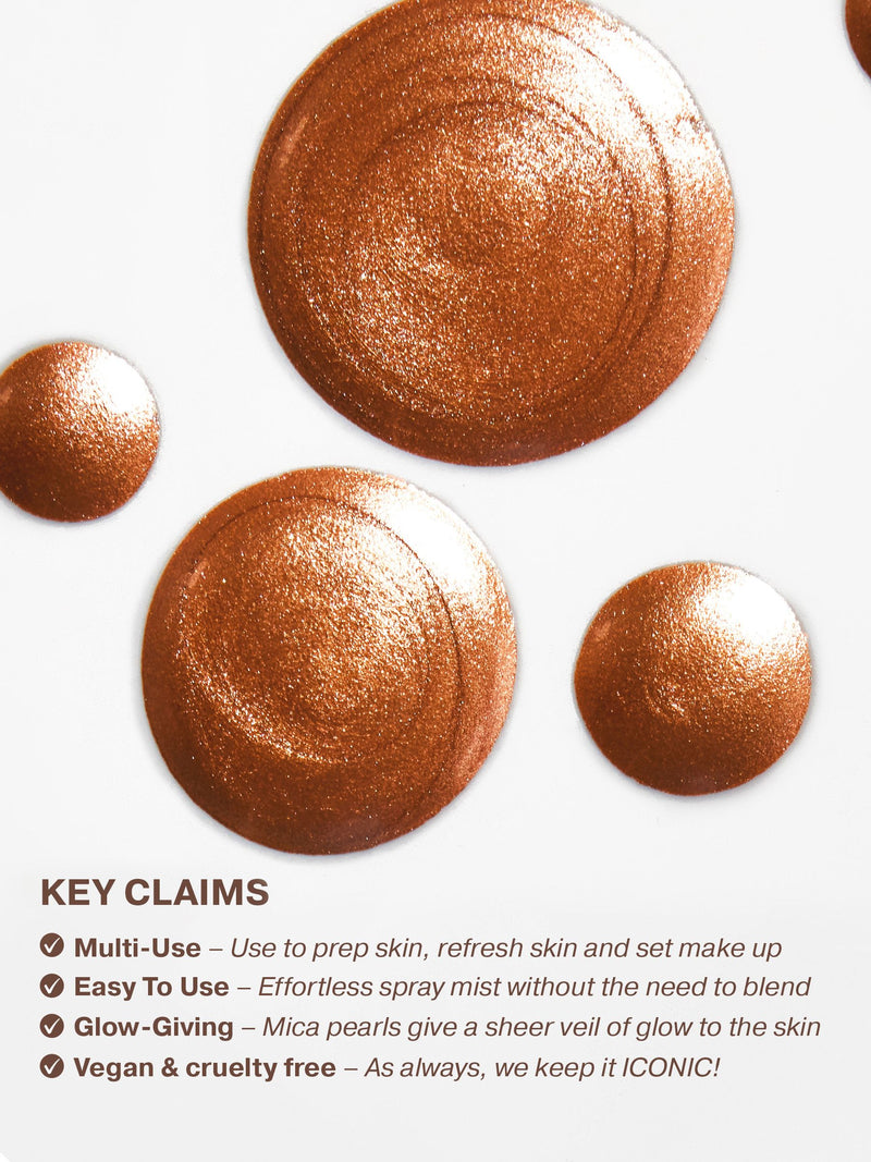 ICONIC London Prep-Set-Glow setting spray Full Size, UK version