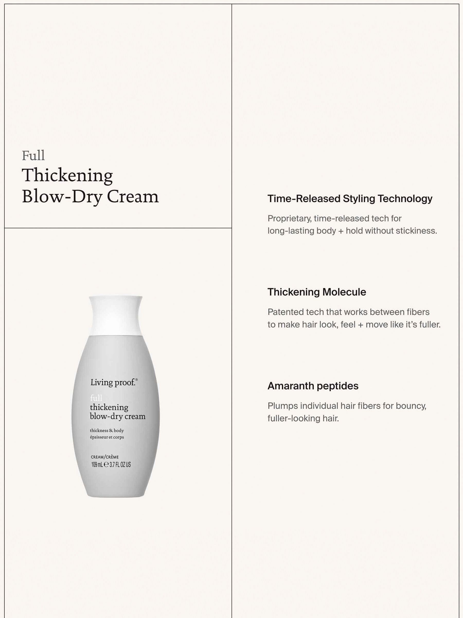 Living Proof Full Thickening Blow Dry Cream 109ml, UK version
