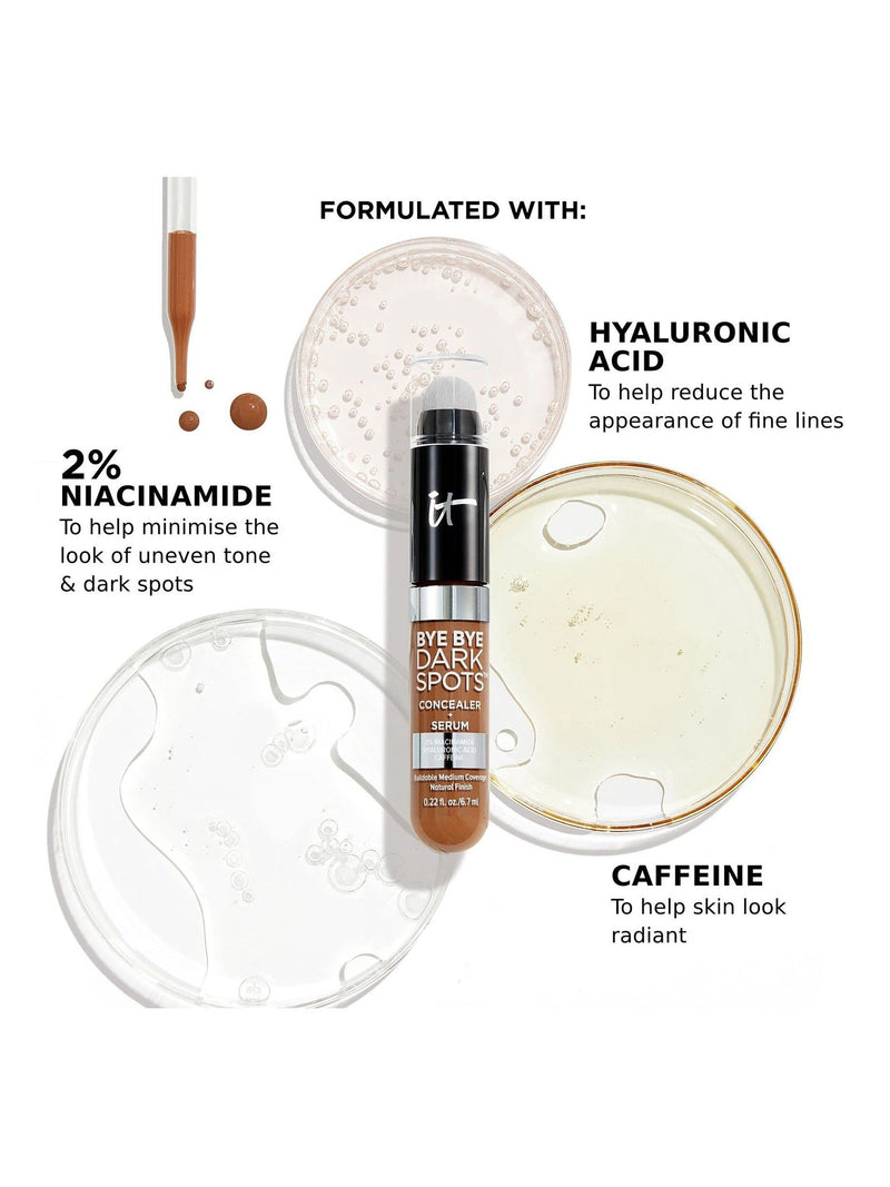IT Cosmetics Bye Bye Dark Spots concealer with serum technology, British product
