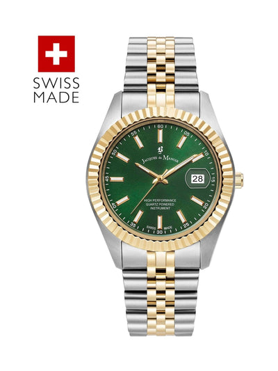 Jacques Du Manoir Inspiration Business Silberfarbene Unisex Schweizer Armbanduhr