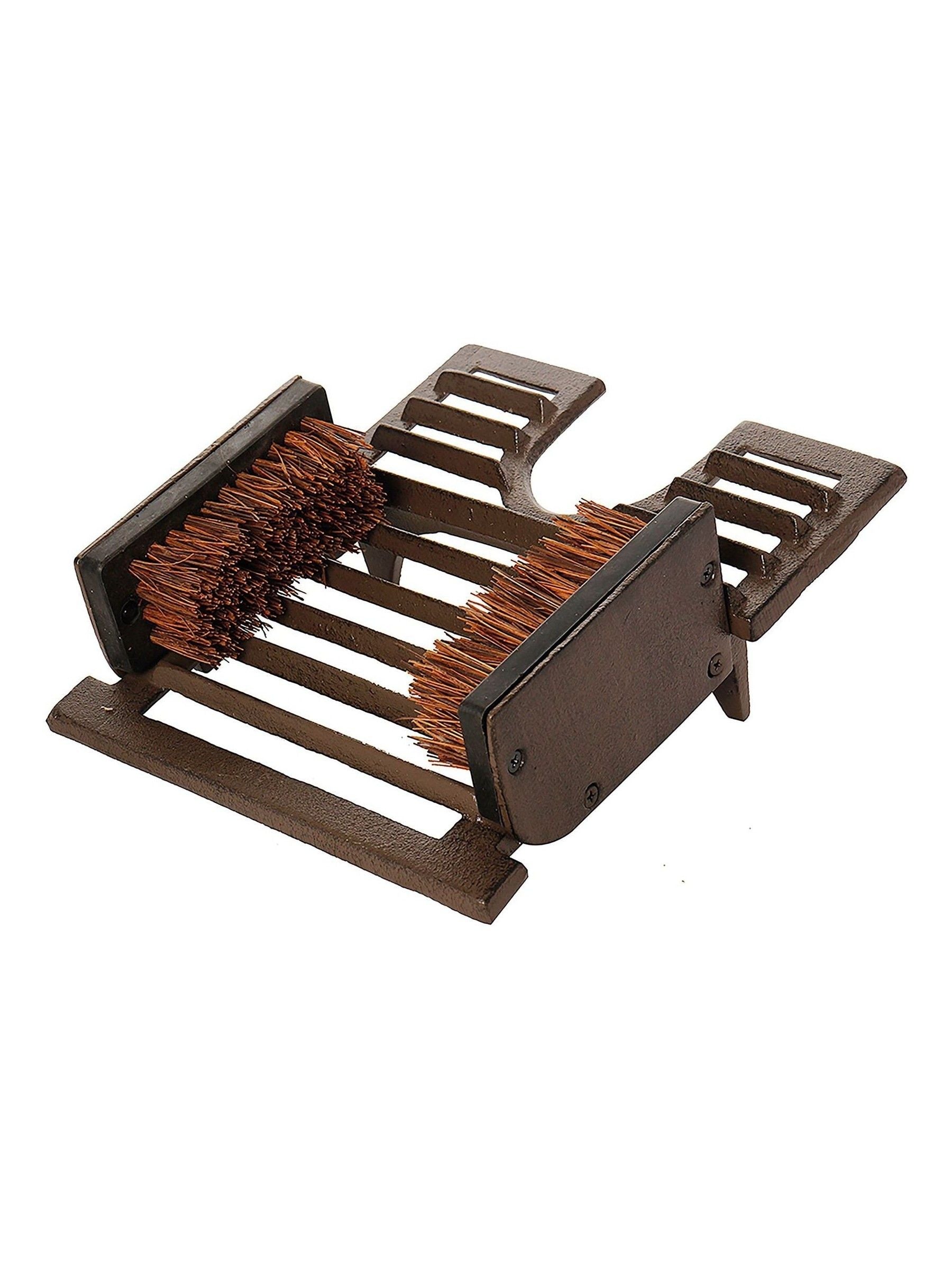 Dibor brown boot brush scraper with jack, imported from the UK