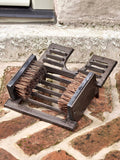 Dibor brown boot brush scraper with jack, imported from the UK