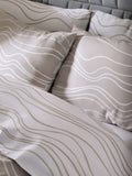 Reversible duvet cover set in natural wave, imported from the UK
