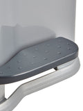 Keeper Gunner silver and black dual compartment pedal dustbin (British brand)