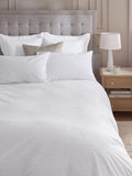 White bow textured print duvet cover set (British brand)