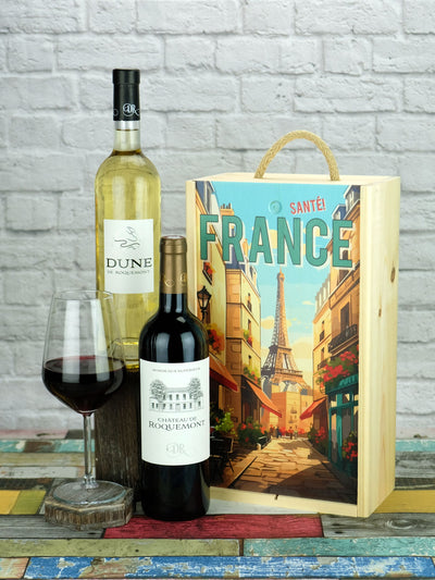 Next Le Bon Vin Chateau Roquemont Bordeaux Rød og Hvit Vingaveeske 2 x 750ml- Kjøp online hos McGrocer