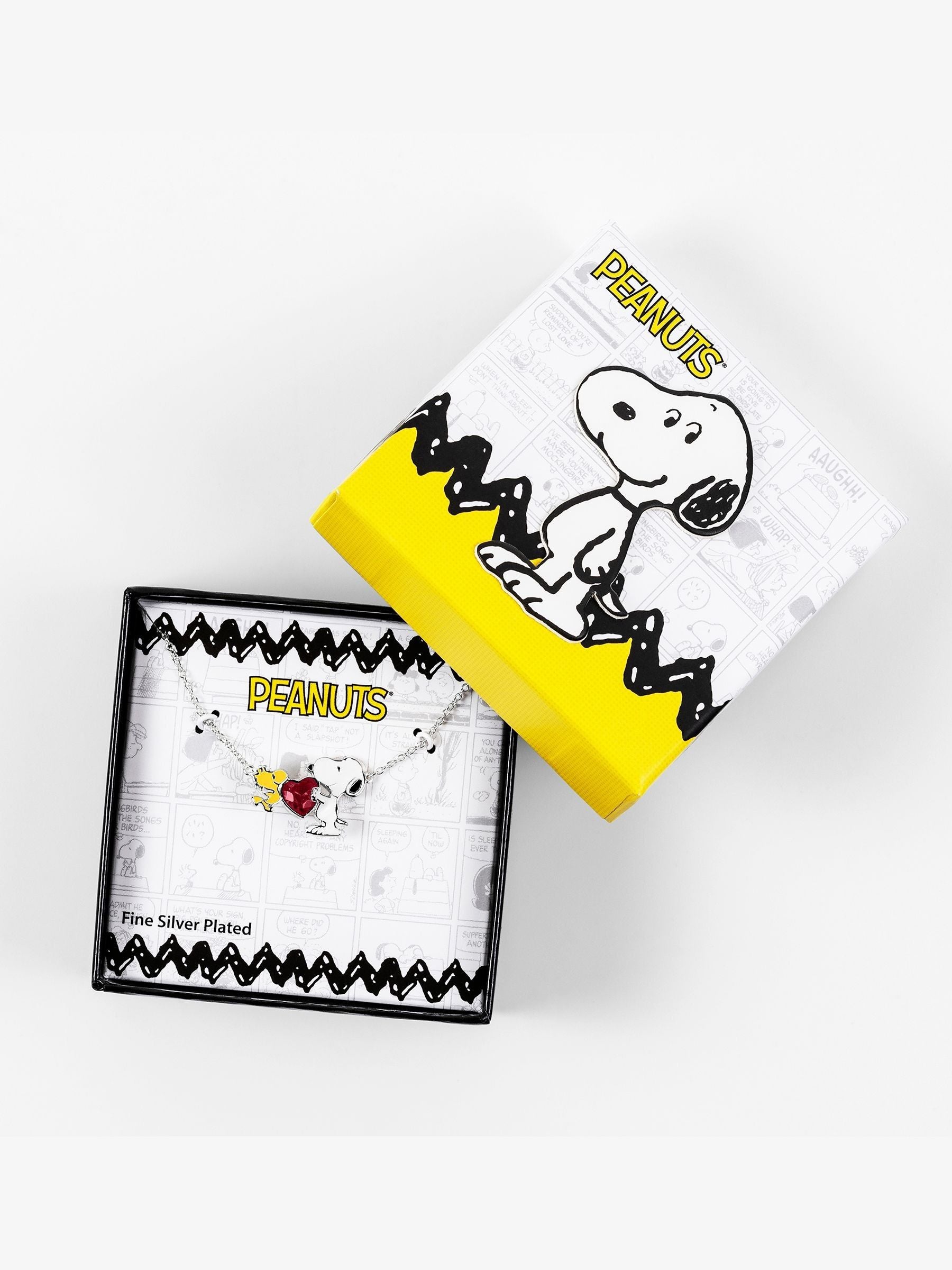 Peers Hardy Peanuts Snoopy and Woodstock white necklace, imported from the UK