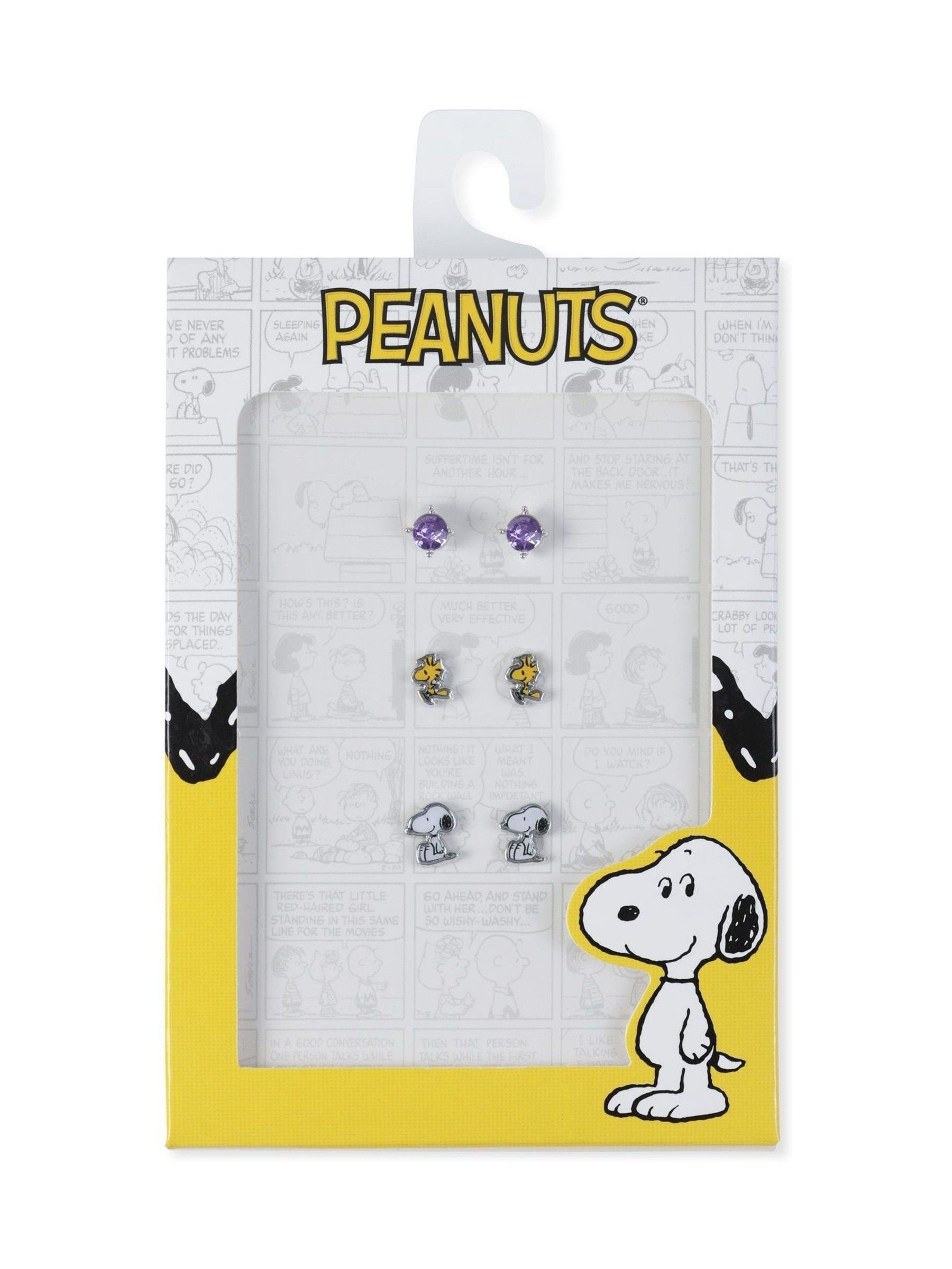 Peers Hardy Snoopy Trio earring set, imported from the UK