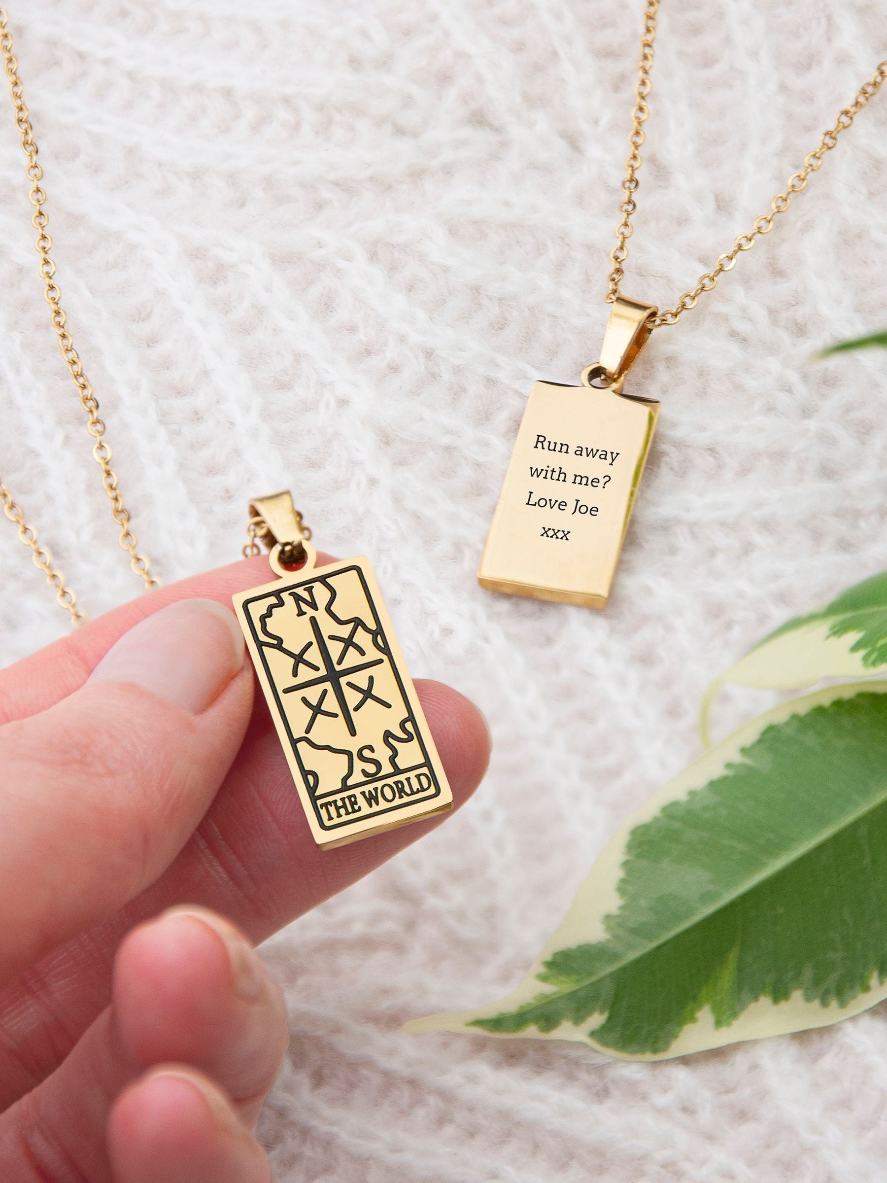 Treat Republic personalised tarot necklace, imported from the UK