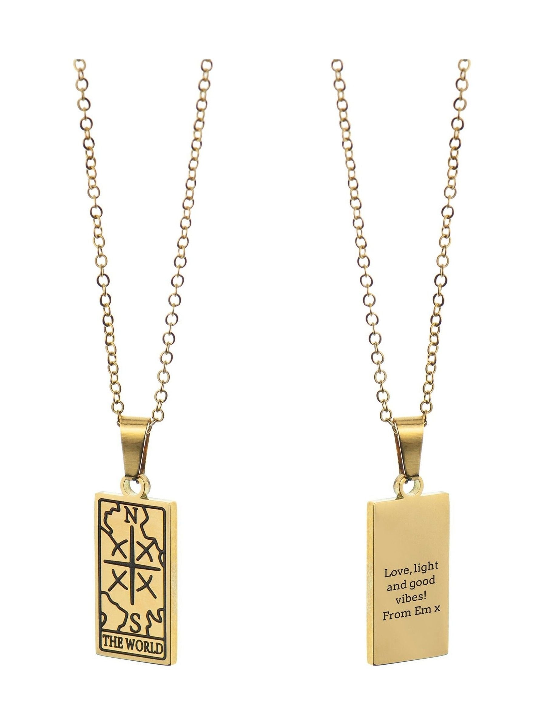 Treat Republic personalised tarot necklace, imported from the UK