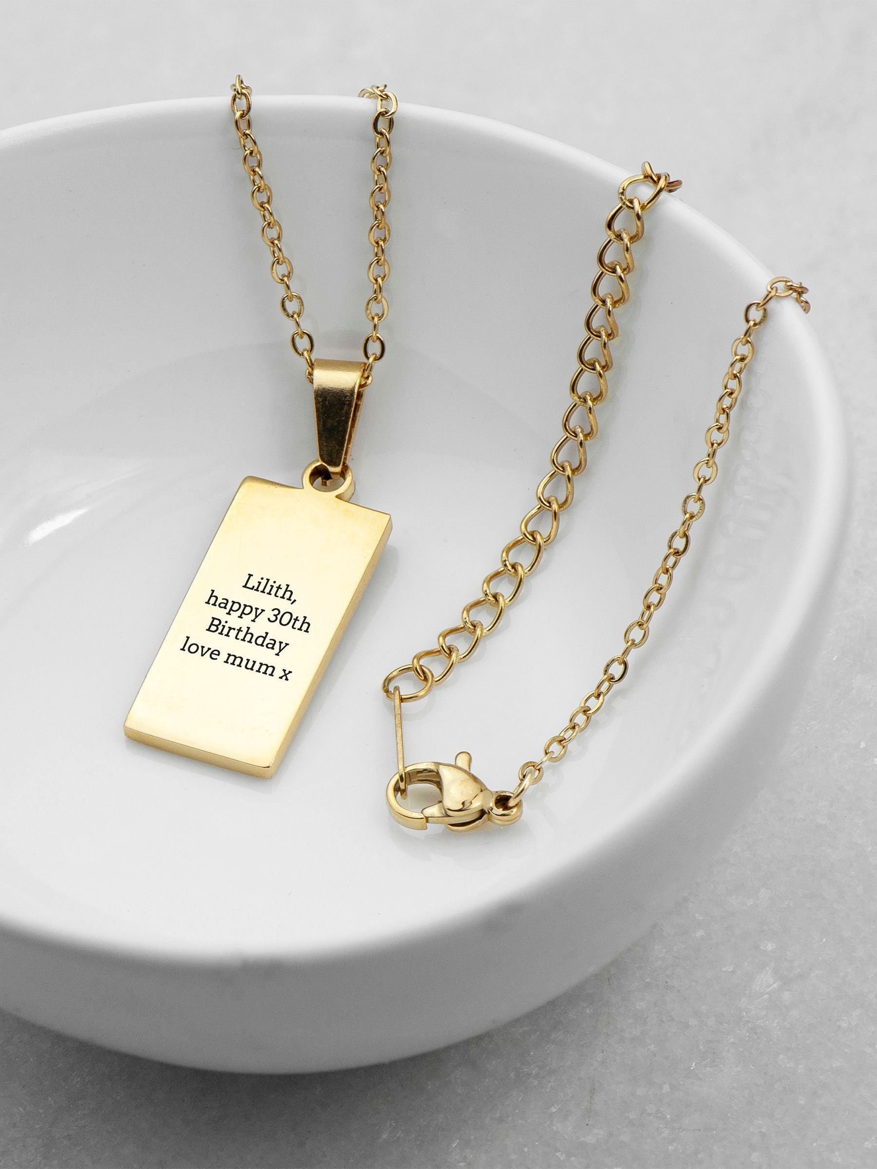 Treat Republic personalised fortune tarot card necklace with 40.5-47 cm chain, imported from the UK