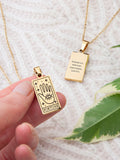 Personalised Fortune Tarot Card Necklace by Treat Republic