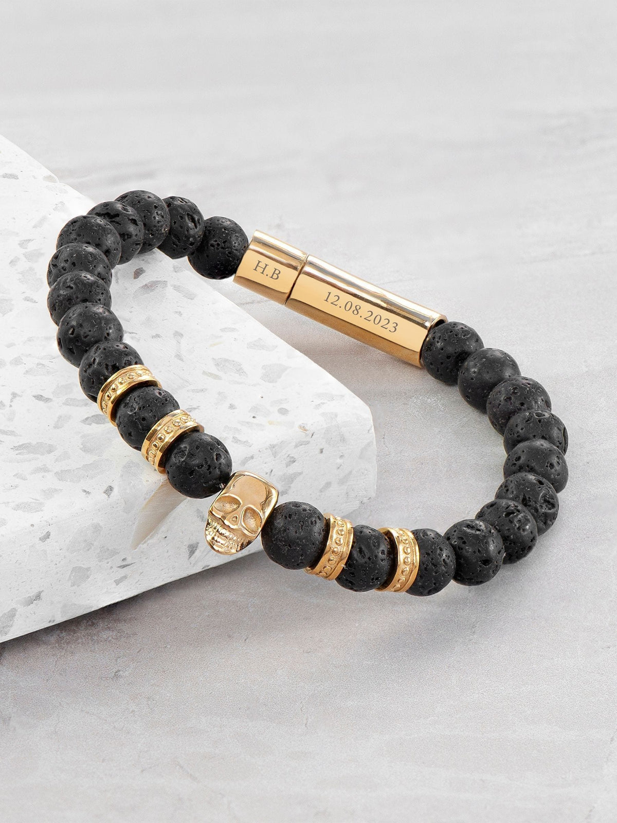 Treat Republic skull beaded bracelet 22.5cm length, imported from the UK