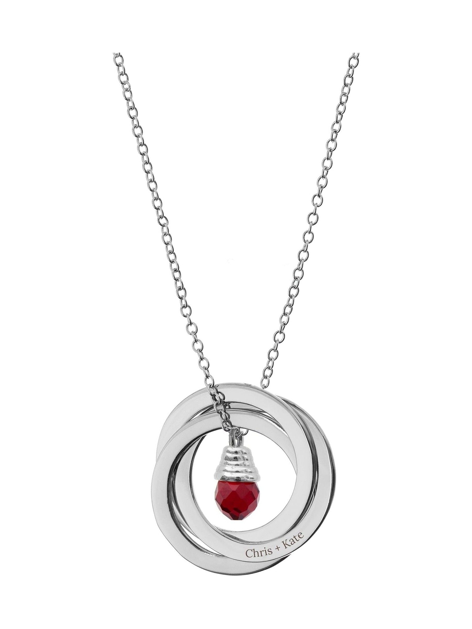 Treat Republic Russian Ring necklace silver tone 45cm, imported from the UK