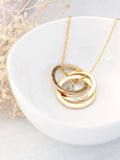 Treat Republic personalised Russian ring necklace silver tone 45cm chain, imported from the UK
