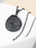 Treat Republic personalised compass amulet necklace 52cm chain, imported from the UK