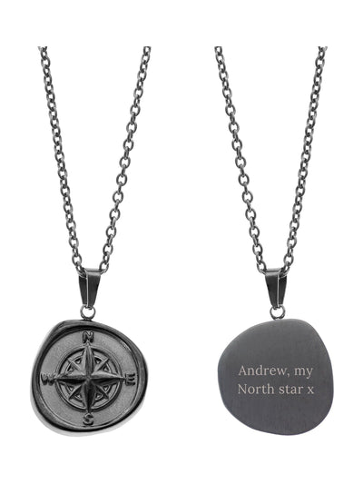Next Treat Republic Men's Personalised Compass Amulet Necklace 52cm Chain - اشترِ عبر الإنترنت من McGrocer