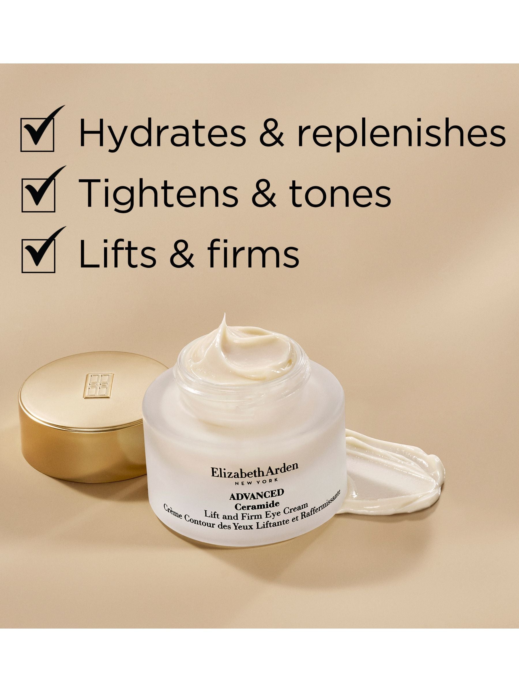 Elizabeth Arden Advanced Ceramide Lift and Firm Eye Cream 15ml, imported from the UK