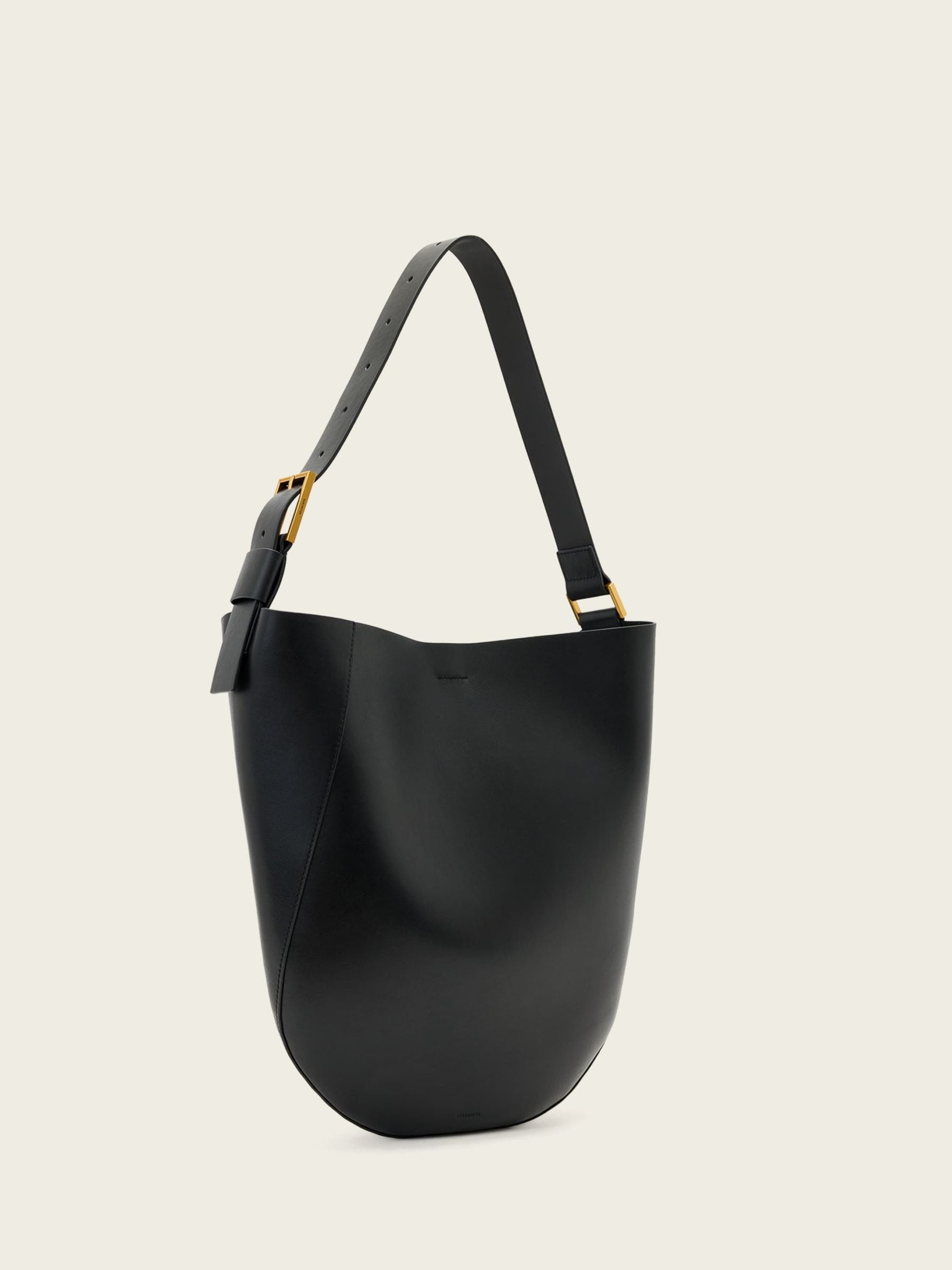 AllSaints Black Luna hobo bag (British brand)