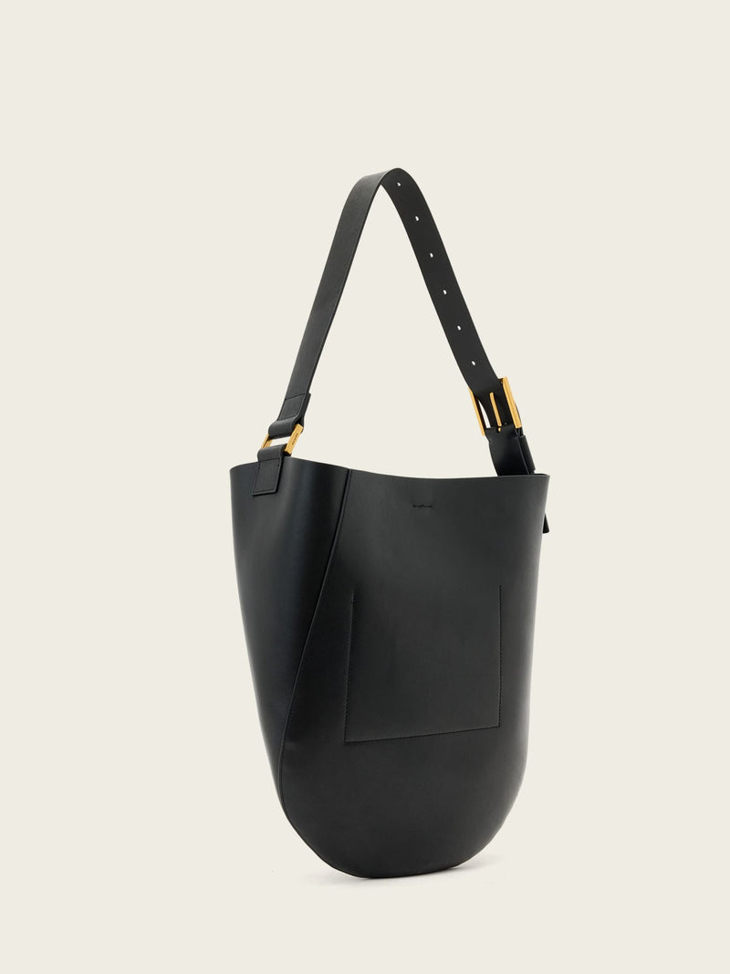 AllSaints Black Luna hobo bag (British brand)
