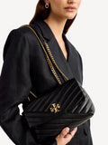 Tory Burch black small Kira chevron shoulder bag (British brand)