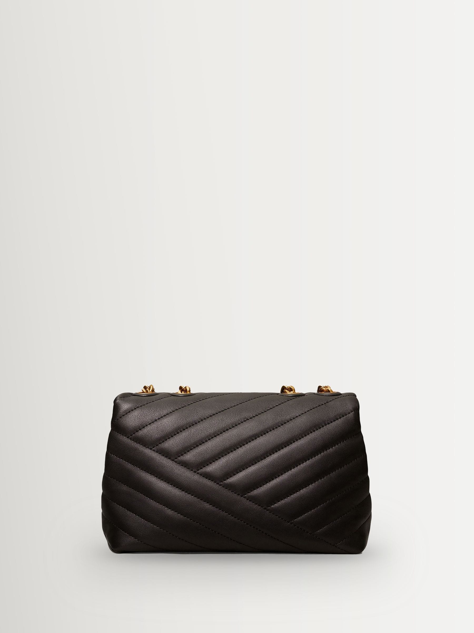 Tory Burch black small Kira chevron shoulder bag (British brand)
