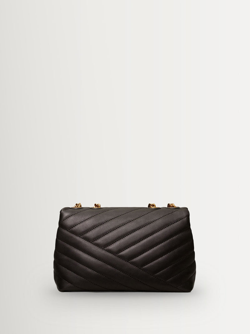 Tory Burch black small Kira chevron shoulder bag (British brand)