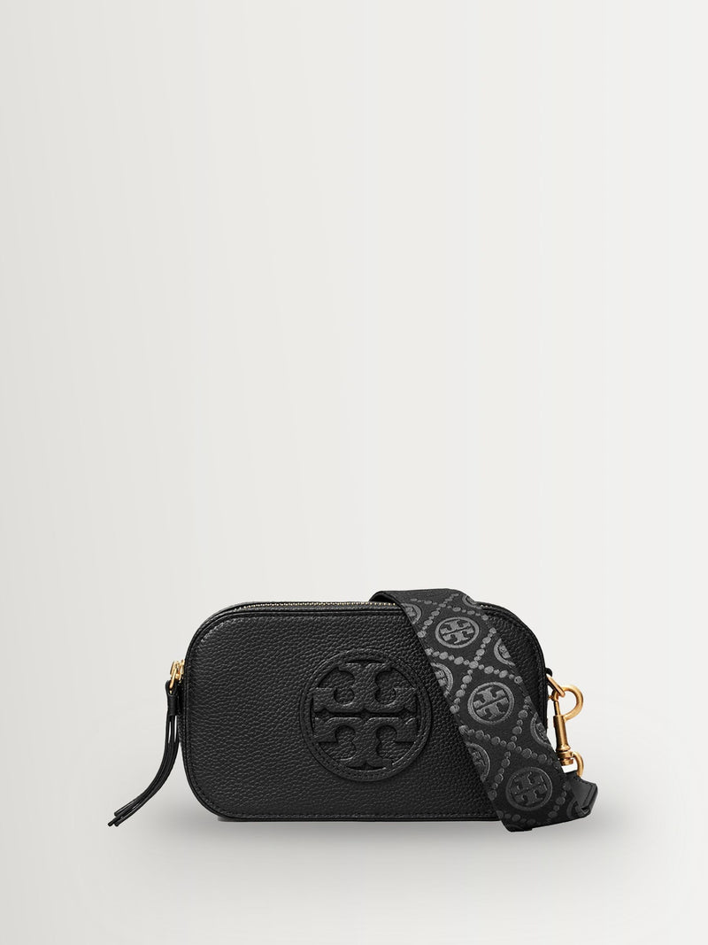 Tory Burch Miller mini crossbody bag black pebbled leather - British product