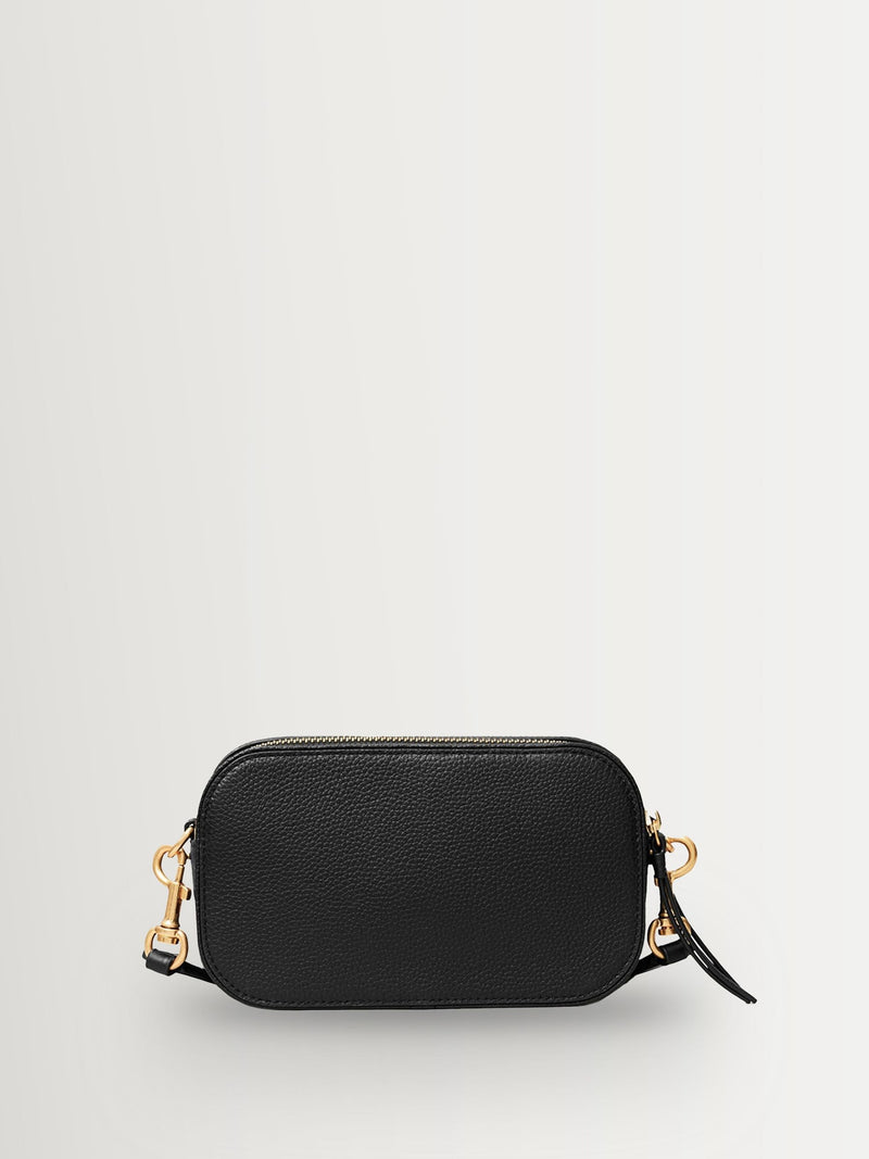 Tory Burch Miller mini crossbody bag black pebbled leather - British product