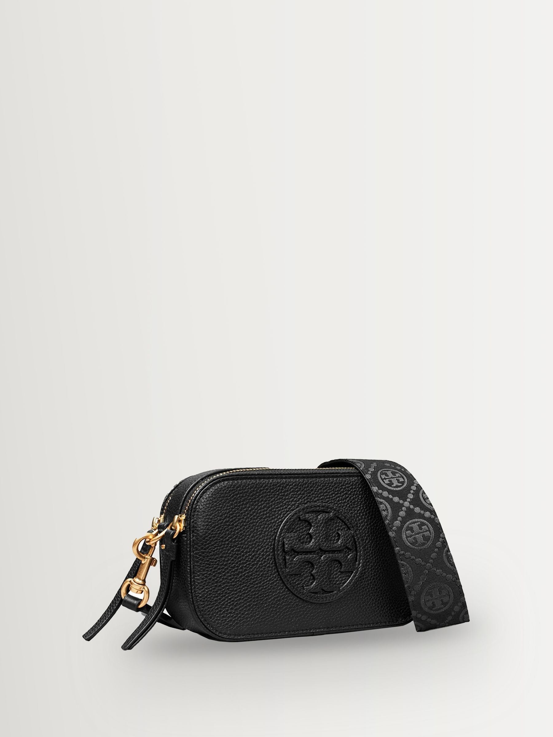 Tory Burch Miller mini crossbody bag black pebbled leather - British product