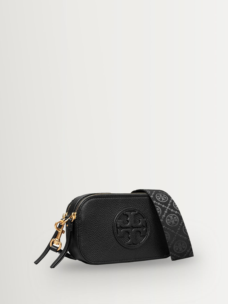 Tory Burch Miller mini crossbody bag black pebbled leather - British product