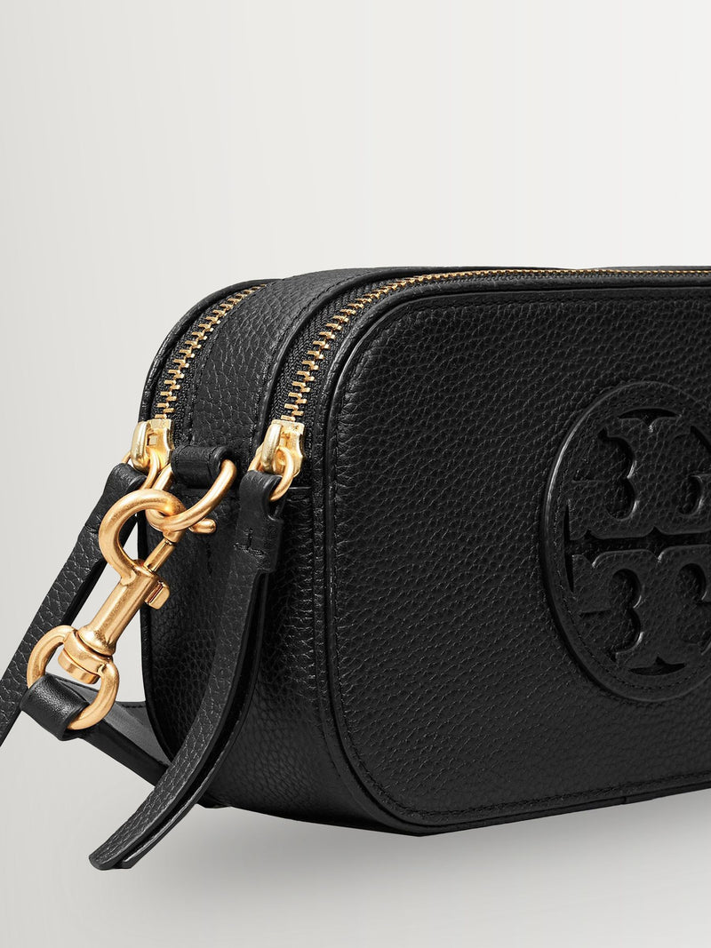 Tory Burch Miller mini crossbody bag black pebbled leather - British product
