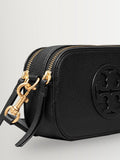 Tory Burch Miller mini crossbody bag black pebbled leather - British product